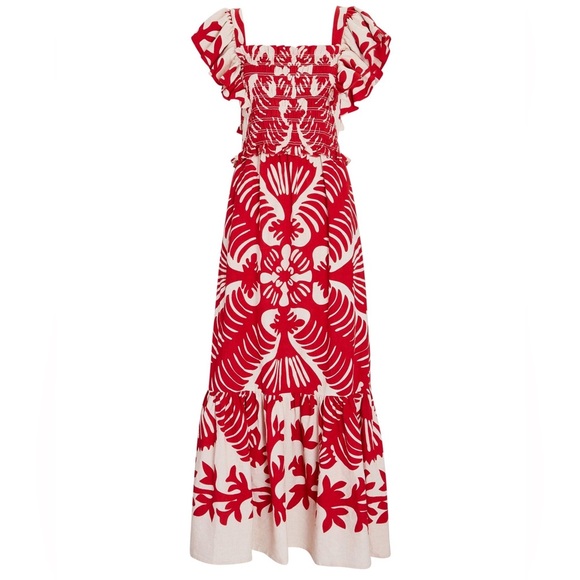 Sea Henrietta Print Smocked Dress size L - Picture 12 of 12